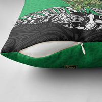 New Zealand and Ireland Rugby Custom Pillow Cover Maori Tiki Fern Irish Celtic Cross LT14 - Polynesian Pride