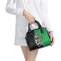 New Zealand and Ireland Rugby Custom Shoulder Handbag Maori Tiki Fern Irish Celtic Cross LT14 - Polynesian Pride