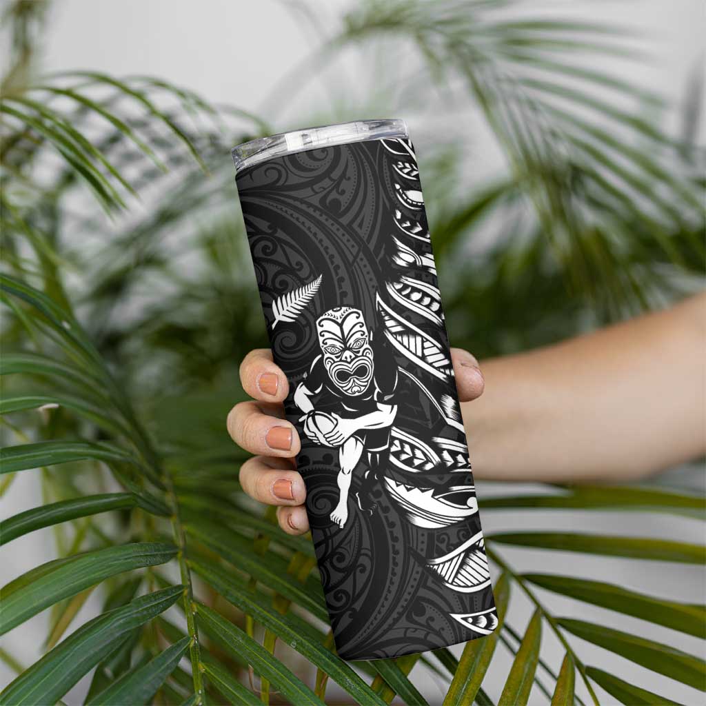 New Zealand and Ireland Rugby Skinny Tumbler Maori Tiki Fern Irish Celtic Cross LT14 - Polynesian Pride