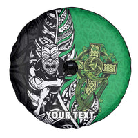 New Zealand and Ireland Rugby Custom Spare Tire Cover Maori Tiki Fern Irish Celtic Cross LT14 - Polynesian Pride