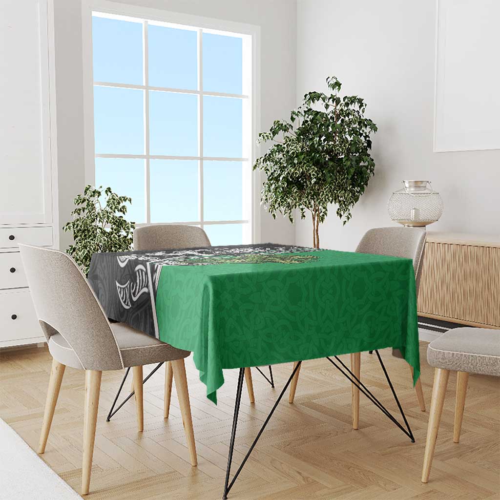 New Zealand and Ireland Rugby Custom Tablecloth Maori Tiki Fern Irish Celtic Cross LT14 - Polynesian Pride