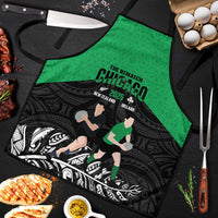 New Zealand and Ireland Rugby Apron Chicago 2025 Go All Black Shamrocks LT14 Black - Polynesian Pride