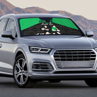 New Zealand and Ireland Rugby Auto Sun Shade Chicago 2025 Go All Black Shamrocks LT14 - Polynesian Pride