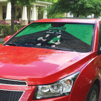 New Zealand and Ireland Rugby Auto Sun Shade Chicago 2025 Go All Black Shamrocks LT14 - Polynesian Pride