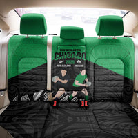 New Zealand and Ireland Rugby Back Car Seat Cover Chicago 2025 Go All Black Shamrocks LT14 - Polynesian Pride