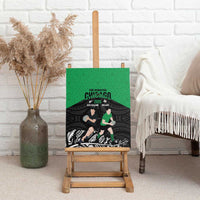 New Zealand and Ireland Rugby Canvas Wall Art Chicago 2025 Go All Black Shamrocks LT14 - Polynesian Pride