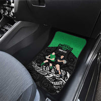 New Zealand and Ireland Rugby Custom Car Mats Chicago 2025 Go All Black Shamrocks LT14 - Polynesian Pride