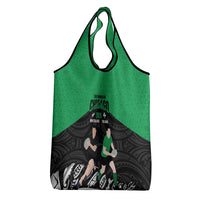 New Zealand and Ireland Rugby Grocery Bag Chicago 2025 Go All Black Shamrocks LT14 - Polynesian Pride