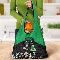 New Zealand and Ireland Rugby Grocery Bag Chicago 2025 Go All Black Shamrocks LT14 - Polynesian Pride