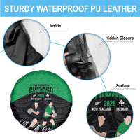 New Zealand and Ireland Rugby Spare Tire Cover Chicago 2025 Go All Black Shamrocks LT14 - Polynesian Pride