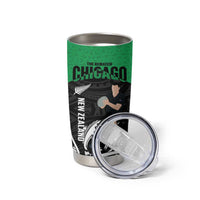 New Zealand and Ireland Rugby Tumbler Cup Chicago 2025 Go All Black Shamrocks LT14 - Polynesian Pride
