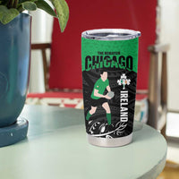New Zealand and Ireland Rugby Tumbler Cup Chicago 2025 Go All Black Shamrocks LT14 - Polynesian Pride