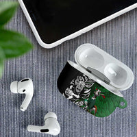 New Zealand and South Africa Rugby Custom AirPods Case Maori Tiki Fern Springboks Kente Pattern LT14 - Polynesian Pride