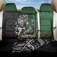 New Zealand and South Africa Rugby Custom Back Car Seat Cover Maori Tiki Fern Springboks Kente Pattern LT14 One Size Green - Polynesian Pride