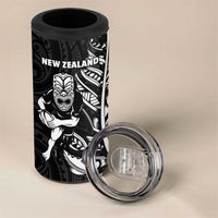 New Zealand and South Africa Rugby 4 in 1 Can Cooler Tumbler Maori Tiki Fern Springboks Kente Pattern LT14 - Polynesian Pride