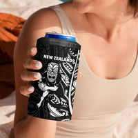 New Zealand and South Africa Rugby 4 in 1 Can Cooler Tumbler Maori Tiki Fern Springboks Kente Pattern LT14 - Polynesian Pride