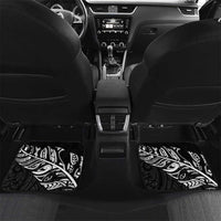 New Zealand and South Africa Rugby Custom Car Mats Maori Tiki Fern Springboks Kente Pattern LT14 Set 2pcs - Back Green - Polynesian Pride