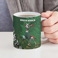 New Zealand and South Africa Rugby Ceramic Mug Maori Tiki Fern Springboks Kente Pattern LT14 - Polynesian Pride
