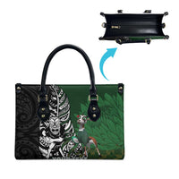 New Zealand and South Africa Rugby Custom Leather Bag Maori Tiki Fern Springboks Kente Pattern LT14 - Polynesian Pride