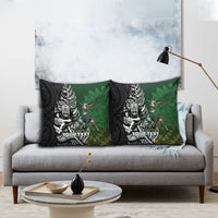 New Zealand and South Africa Rugby Custom Pillow Cover Maori Tiki Fern Springboks Kente Pattern LT14 - Polynesian Pride