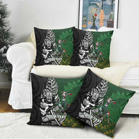 New Zealand and South Africa Rugby Custom Pillow Cover Maori Tiki Fern Springboks Kente Pattern LT14 - Polynesian Pride