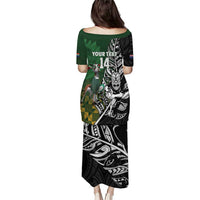 New Zealand and South Africa Rugby Custom Puletasi Maori Tiki Fern Springboks Kente Pattern LT14 - Polynesian Pride