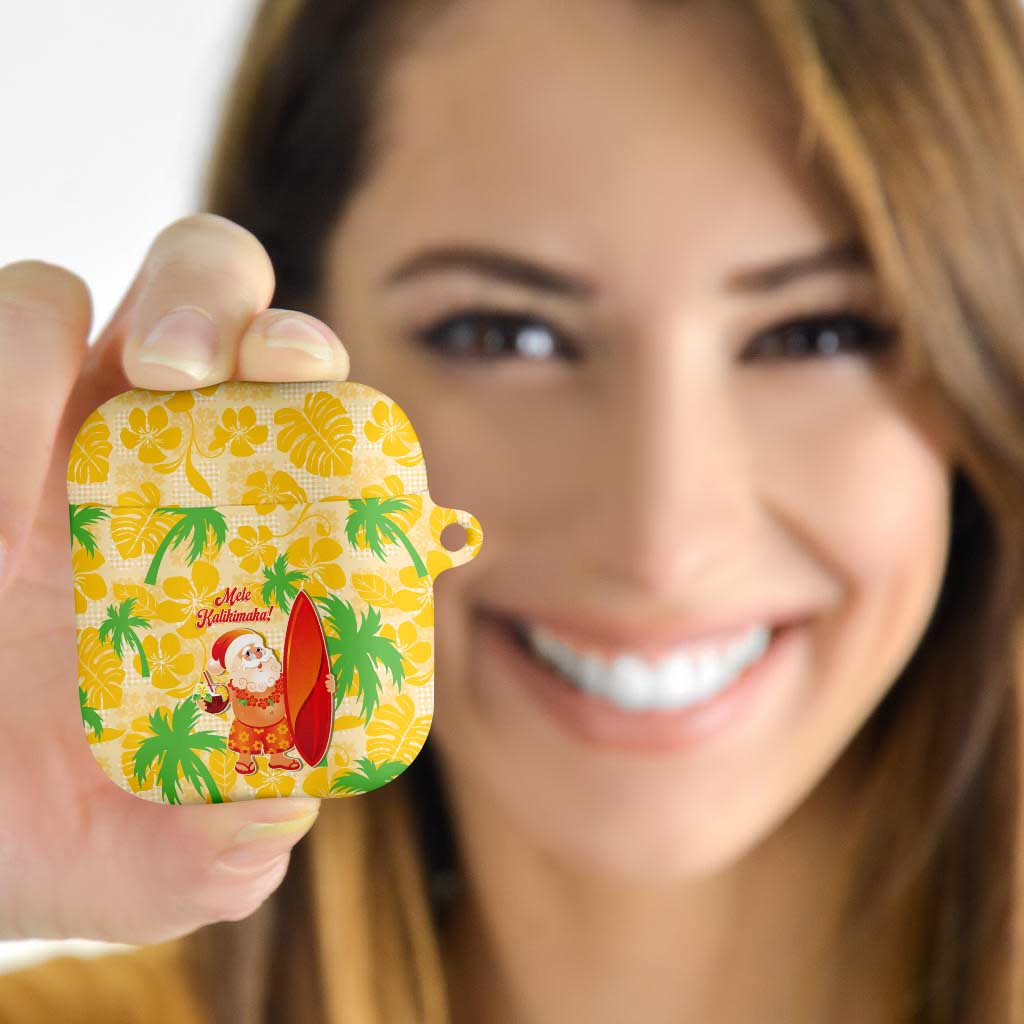Aloha Hawaii Christmas AirPods Case Mele Kalikimaka Funny Santa Palaka Quilt Motifs LT14 - Polynesian Pride