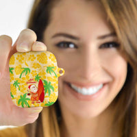 Aloha Hawaii Christmas AirPods Case Mele Kalikimaka Funny Santa Palaka Quilt Motifs LT14 - Polynesian Pride