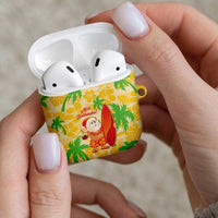 Aloha Hawaii Christmas AirPods Case Mele Kalikimaka Funny Santa Palaka Quilt Motifs LT14 - Polynesian Pride