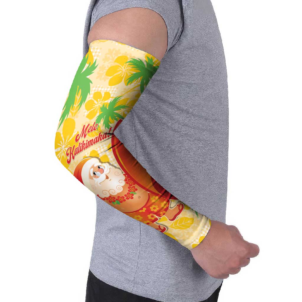 Aloha Hawaii Christmas Arm Sleeves Mele Kalikimaka Funny Santa Palaka Quilt Motifs LT14 - Polynesian Pride