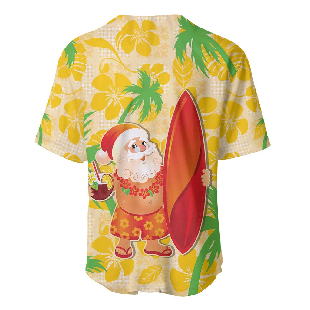 Aloha Hawaii Christmas Baseball Jersey Mele Kalikimaka Funny Santa Palaka Quilt Motifs LT14 - Polynesian Pride