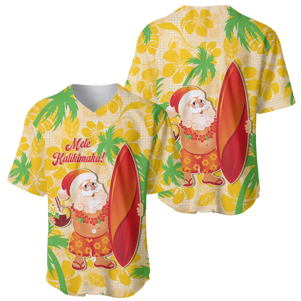 Aloha Hawaii Christmas Baseball Jersey Mele Kalikimaka Funny Santa Palaka Quilt Motifs LT14 - Polynesian Pride