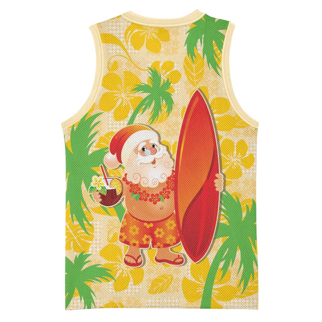 Aloha Hawaii Christmas Basketball Jersey Mele Kalikimaka Funny Santa Palaka Quilt Motifs LT14 - Polynesian Pride