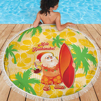 Aloha Hawaii Christmas Beach Blanket Mele Kalikimaka Funny Santa Palaka Quilt Motifs LT14 - Polynesian Pride