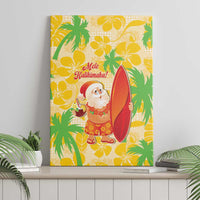 Aloha Hawaii Christmas Canvas Wall Art Mele Kalikimaka Funny Santa Palaka Quilt Motifs LT14 - Polynesian Pride