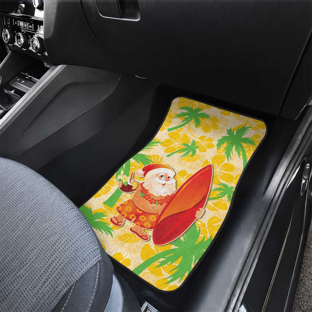 Aloha Hawaii Christmas Car Mats Mele Kalikimaka Funny Santa Palaka Quilt Motifs LT14 - Polynesian Pride