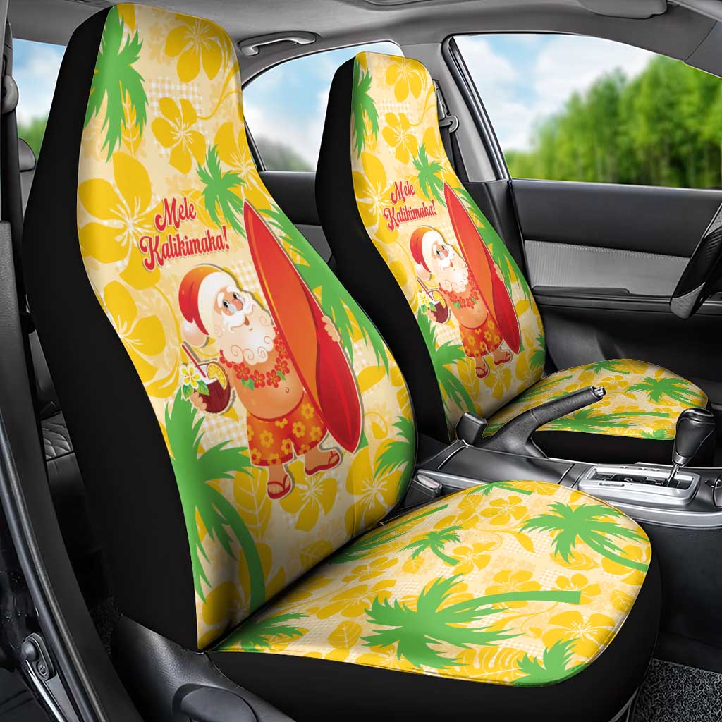 Aloha Hawaii Christmas Car Seat Cover Mele Kalikimaka Funny Santa Palaka Quilt Motifs LT14 - Polynesian Pride