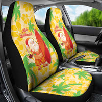 Aloha Hawaii Christmas Car Seat Cover Mele Kalikimaka Funny Santa Palaka Quilt Motifs LT14 - Polynesian Pride