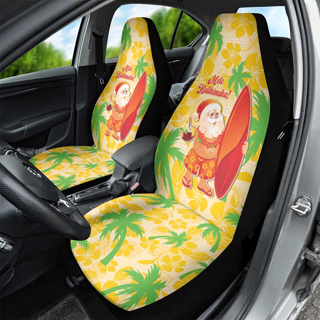 Aloha Hawaii Christmas Car Seat Cover Mele Kalikimaka Funny Santa Palaka Quilt Motifs LT14 - Polynesian Pride