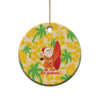 Aloha Hawaii Christmas Ceramic Ornament Mele Kalikimaka Funny Santa Palaka Quilt Motifs LT14 - Polynesian Pride