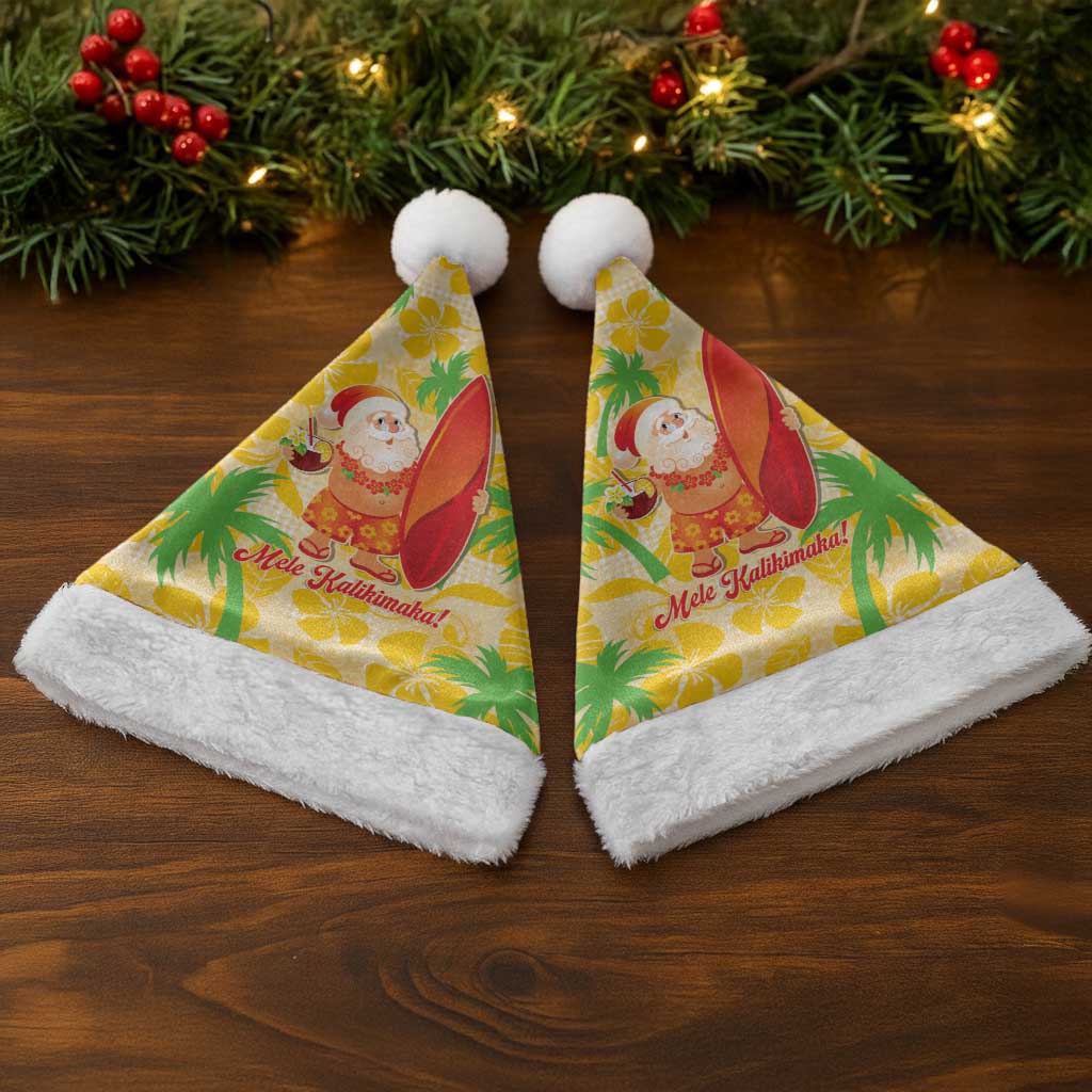 Aloha Hawaii Christmas Santa Hat Mele Kalikimaka Funny Santa Palaka Quilt Motifs LT14 - Polynesian Pride