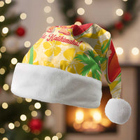 Aloha Hawaii Christmas Santa Hat Mele Kalikimaka Funny Santa Palaka Quilt Motifs LT14 Without Fur Yellow - Polynesian Pride