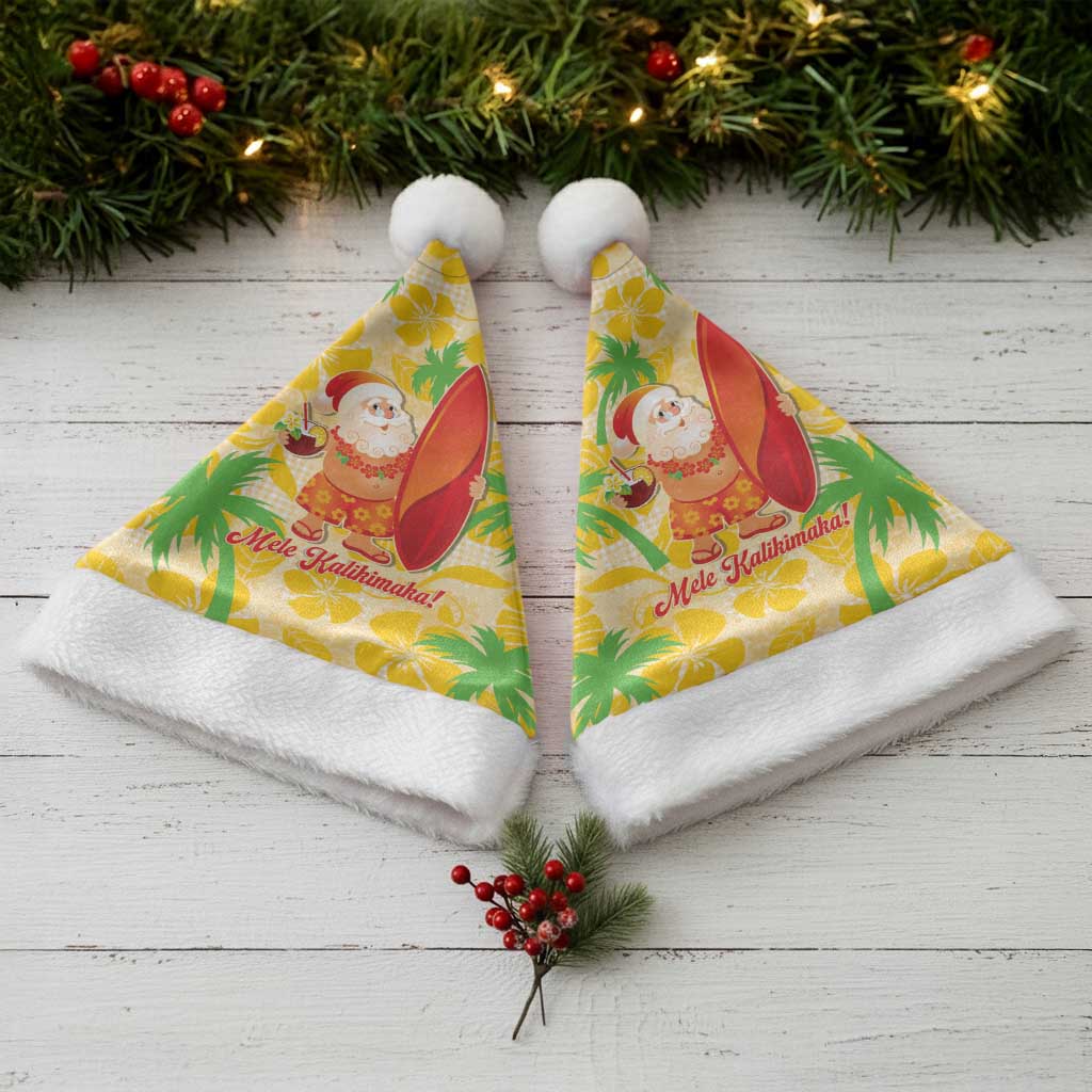 Aloha Hawaii Christmas Santa Hat Mele Kalikimaka Funny Santa Palaka Quilt Motifs LT14 - Polynesian Pride