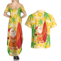 Aloha Hawaii Christmas Couples Matching Summer Maxi Dress and Hawaiian Shirt Mele Kalikimaka Funny Santa Palaka Quilt Motifs LT14 - Polynesian Pride