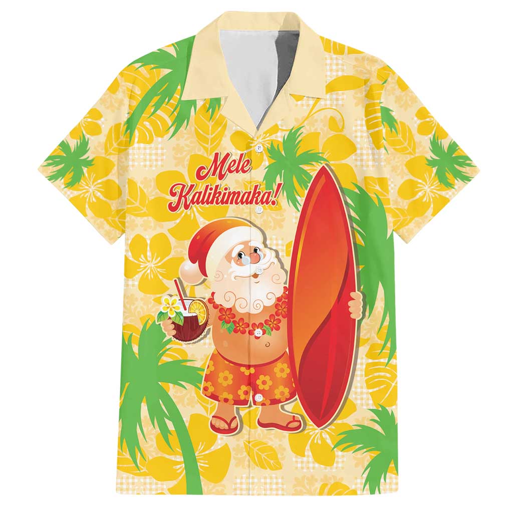 Aloha Hawaii Christmas Hawaiian Shirt Mele Kalikimaka Funny Santa Palaka Quilt Motifs LT14 Yellow - Polynesian Pride