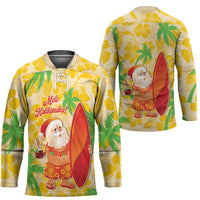 Aloha Hawaii Christmas Hockey Jersey Mele Kalikimaka Funny Santa Palaka Quilt Motifs LT14 - Polynesian Pride