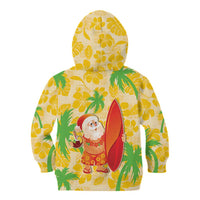 Aloha Hawaii Christmas Kid Hoodie Mele Kalikimaka Funny Santa Palaka Quilt Motifs LT14 - Polynesian Pride