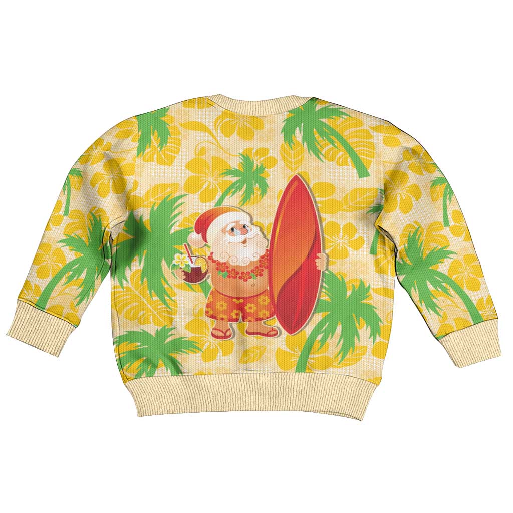 Aloha Hawaii Christmas Kid Ugly Christmas Sweater Mele Kalikimaka Funny Santa Palaka Quilt Motifs LT14 - Polynesian Pride