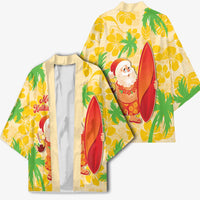 Aloha Hawaii Christmas Kimono Mele Kalikimaka Funny Santa Palaka Quilt Motifs LT14 - Polynesian Pride