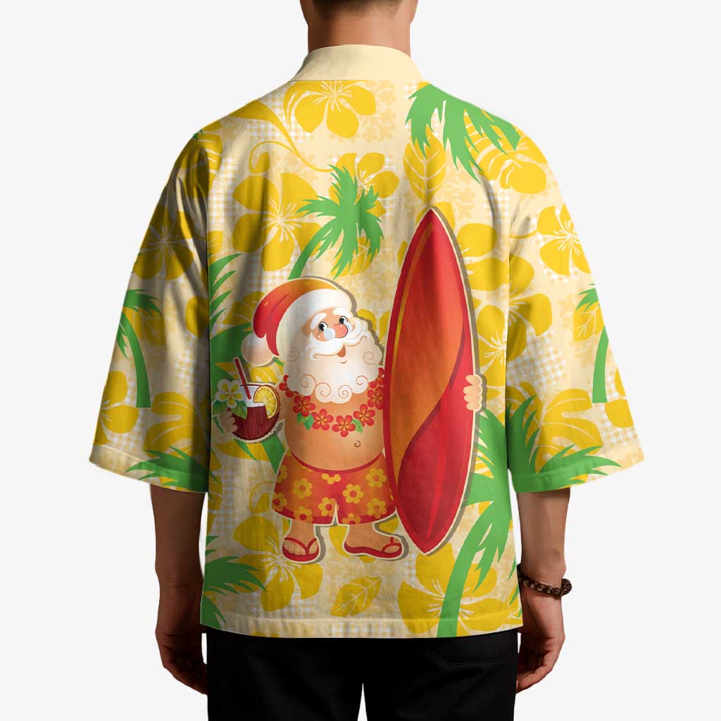 Aloha Hawaii Christmas Kimono Mele Kalikimaka Funny Santa Palaka Quilt Motifs LT14 - Polynesian Pride